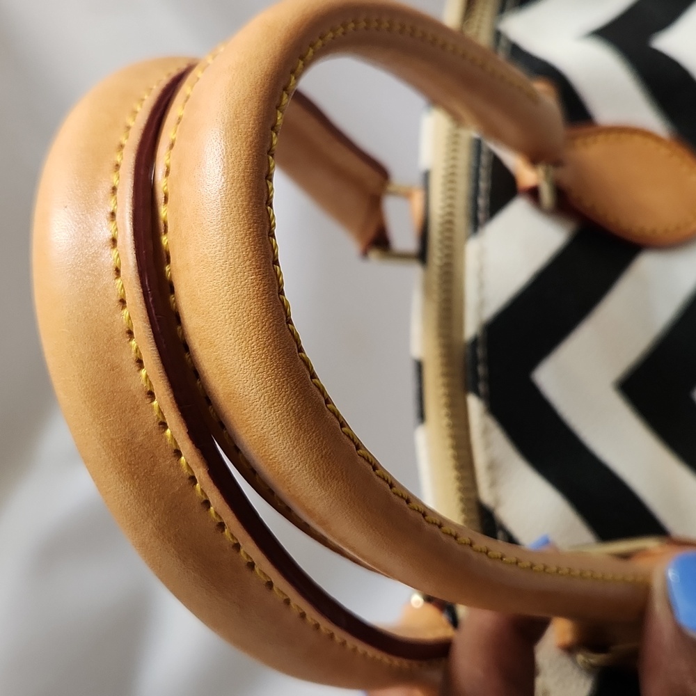 Dooney & Bourke Chevron Geena Satchel - Picture 15 of 16